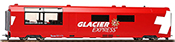 Panorama service wagon WRp 3832 Glacier Express of the RhB