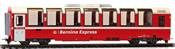 2nd Class Panoramic coach Bp 2503 Bernina Express, the RhB