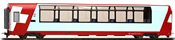 2nd Class Panoramic coach Bp 2536 Glacier Express of the RhB