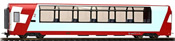 2nd Class Panorama coach Bp 2537 Glacier-Express of the RhB
