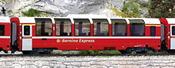 1st Class Panorama car Api 1306 Bernina Express of the RhB