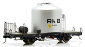 Cement silo wagon with piping type Uce of the RhB