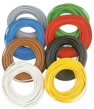 Brawa 3149 - Wire 0,2 mm², 10 m ring, whit