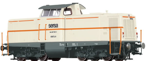 Brawa 42874 - Swiss Diesel Locomotive Serie Am847 Sersa (DC Digital Extra w/Sound)