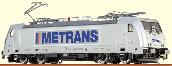 Brawa 43938 - German TRAXX Electric Locomotive BR 186 METRANS - Digital EXTRA (DCC Sound Decoder)