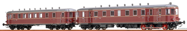 Brawa 44386 - German Diesel Railcar VT62.9 + VB147 of the DB (DC Analog Basic Plus)