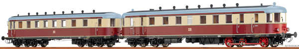 Brawa 44394 - German Diesel Railcar VT137 + VB 147 of the DR (DC Analog Basic Plus)
