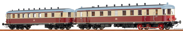 Brawa 44396 - German Diesel Railcar VT137 + VB 147 of the DR (DC Digital Extra w/Sound)