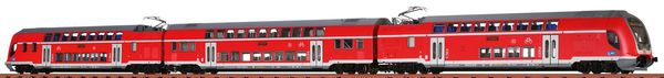 Brawa 44538 - German Electric 3pc Double Decker Twindexx Vario Train of the DB AG (DCC Sound Decoder)
