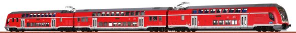 Brawa 44543 - German Electric 3pc Double Decker Twindexx Vario Train of the DB AG (Sound)