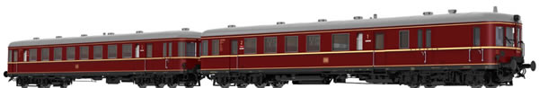 Brawa 44704 - German 2pc Diesel Railcar BR VT60.5 and Trailer BR VS145 of the DB (DC Analog Basic Plus)