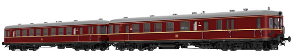 Brawa 44705 - German 2pc Diesel Railcar BR VT60.5 and Trailer BR VS145 of the DB (AC Digital Basic Plus)