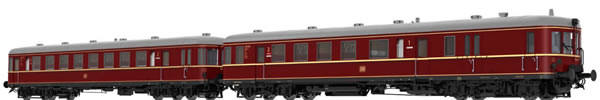 Brawa 44707 - German 2pc Diesel Railcar BR VT60.5 and Trailer BR VS145 of the DB (AC Digital Extra w/Sound)