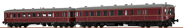 Brawa 44722 - 2pc German Railcar VT 60.5+945 of the DB (DCC Sound Decoder)