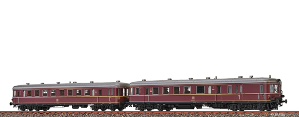 Brawa 44742 - German Diesel Railcar BR 660 and Trailer 945 of the DB (DCC Sound Decoder)