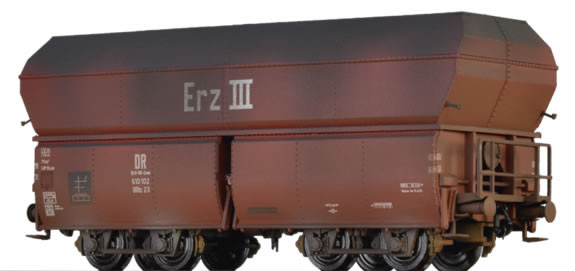 Brawa 45909 - German 10 Piece Weathered Self Unloading Coal Car Set of the DB