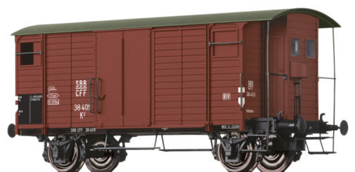 Brawa 47849 - Swiss Covered Goods Wagon K2 of the SBB