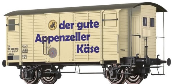 Brawa 47860 - Covered Freight Car Gklm Appenzeller Käse