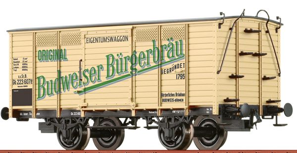 Brawa 48041 - Covered Freight Car Gb Budweiser Bürgerbräu