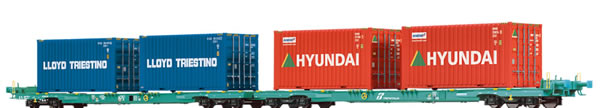 Brawa 48103 - HO Container Car Sffggmrrss F