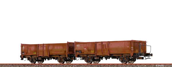 Brawa 48640 - Swiss Open Freight Cars E037 SBB, with turnip, weathered, set of 2