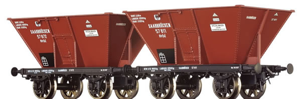 Brawa 48802 - 2pc Coal Cars Otr(u)