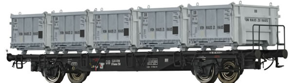Brawa 49120 - Container Car BTmms58 Von Haus zu Haus