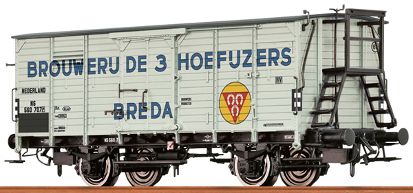 Brawa 49776 - Dutch Covered Freight Car BROUWERIJ DE 3 HOEFUZERS of the NS