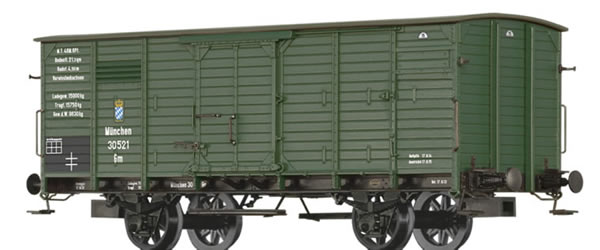 Brawa 49825 - Bavarian Covered Freight Car Gm 
