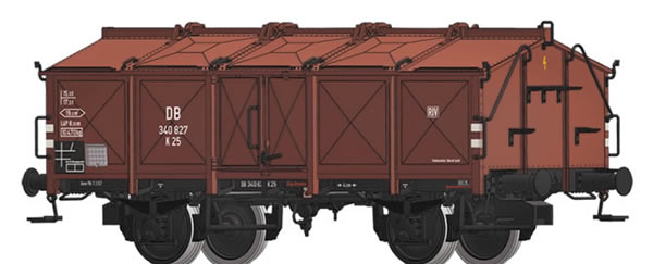 Brawa 50541 - German Lidded Freight Car K 25 Ladegew / Tragf 