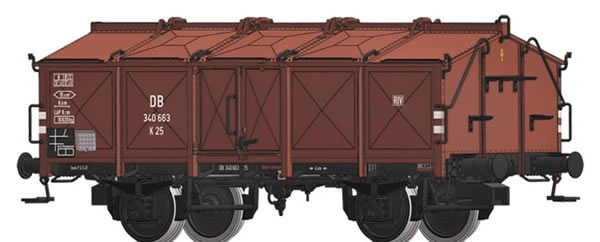 Brawa 50542 - German Lidded Freight Car K 25 Lastgrenzraster