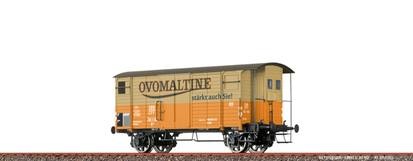 Brawa 50973 - Swiss Covered Freight Car K2 „Ovomaltine”