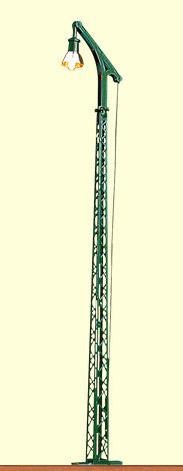 narrow 5509 HO  BRAWA H0 Brass Lattice-mast Light used 
