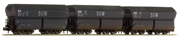 Brawa 67035 - French Coal Car Set of the SNCF (Weathered)