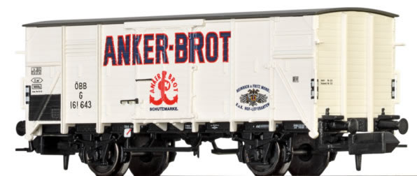 Brawa 67422 - Austrian Covered Goods Wagon G Anker-Brot of the OBB