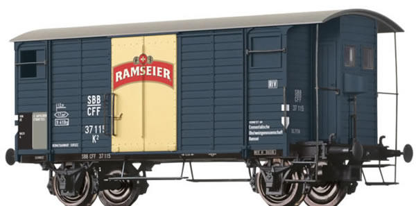Brawa 67857 - Covered Freight Car K2 Ramseier SBB 