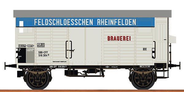 Brawa 67866 - Swiss Covered Freight Car K2 FELDSCHLÖSSCHEN of the SBB