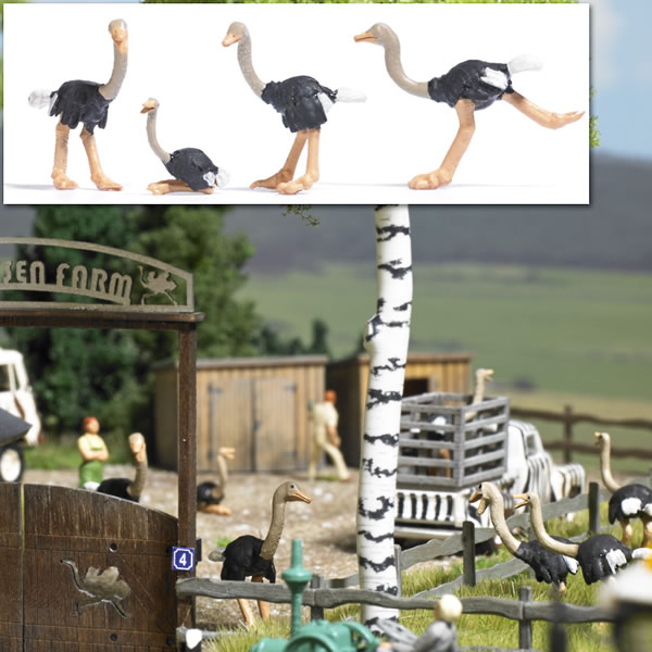 Busch 1194 - 4 Ostriches