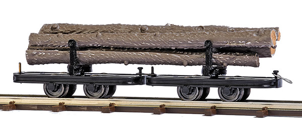 Busch 12224 - Wagon on Bogies with Log Load