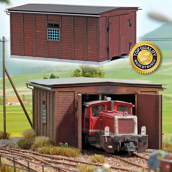Busch 1424 - Shed For Small Locomotives