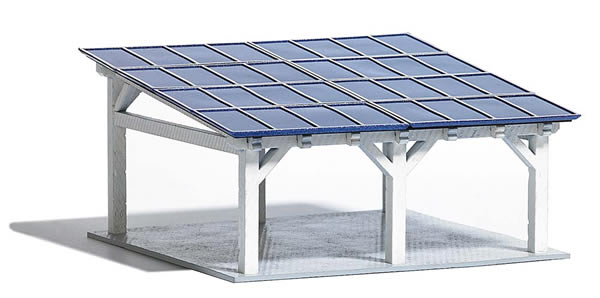 Busch 1572 - Slanted-Roof Carport with Solar Panels