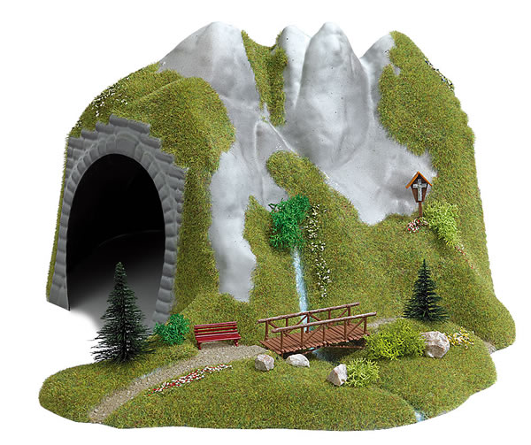Busch 3016 - Tunnel with Stream and Wooden Footbridge