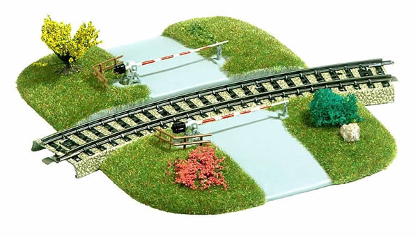 Busch 3209 - Railway level crossing for curved track