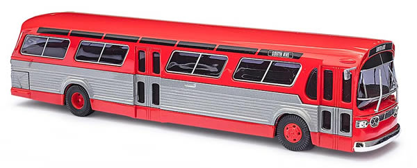 Busch 44501 - American bus Fishbowl, red