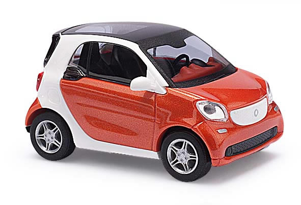 Busch 50701 - Smart Fortwo Coupe C453, CMD Rotorange