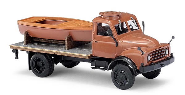 Busch 50813 - Hanomag AL 28 MKW with flatbed and boat