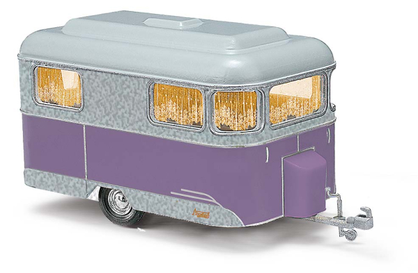 Busch 51704 - Rodentusch caravan, lilac / silver
