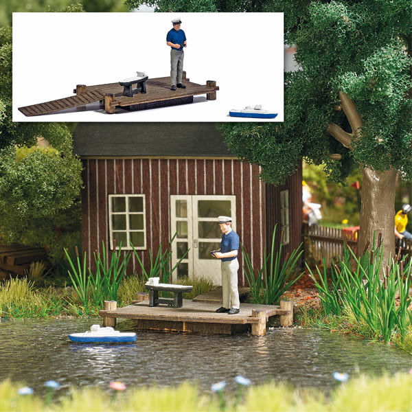 Busch 5488 - Lake with moving RC model boat