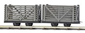 2 Wooden Peat Transport Wagons