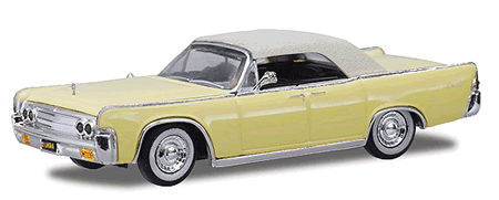 1963 Lincoln Continental Convertible -- Top Up (yellow) 